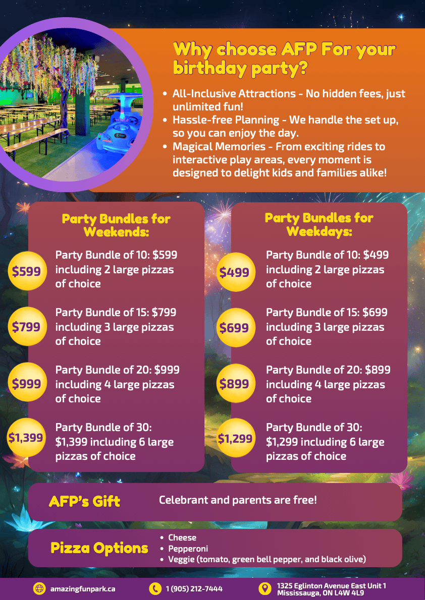 Inclusive Birthday Party Packages for Kids and Families.