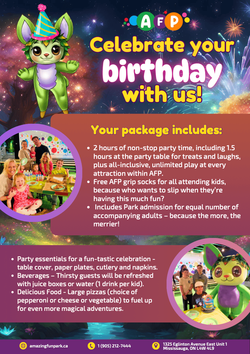 Kids birthday party venue with fun activities and entertainment.